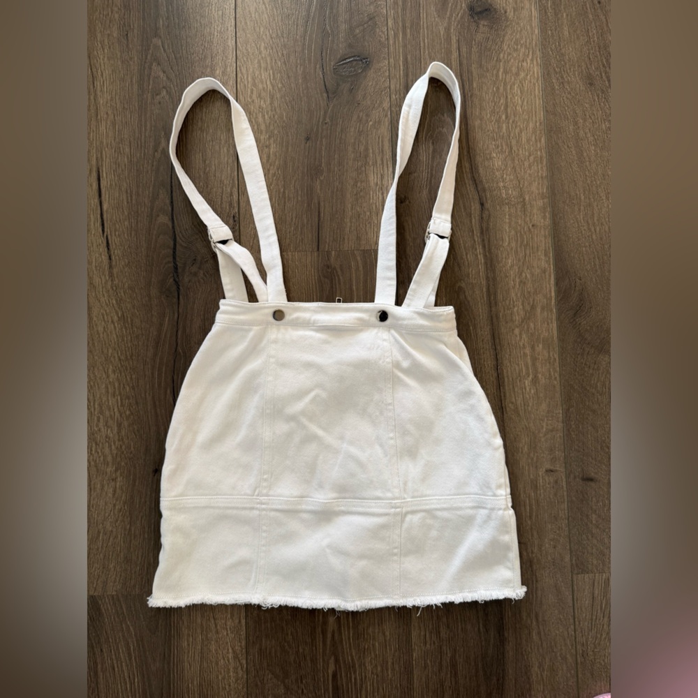 FOR LOVE & LEMONS Monika Overalls Mini Skirt White Size XS - Picture 2 of 11